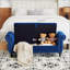 Banc de rangement en velours Bentlee -1426411807