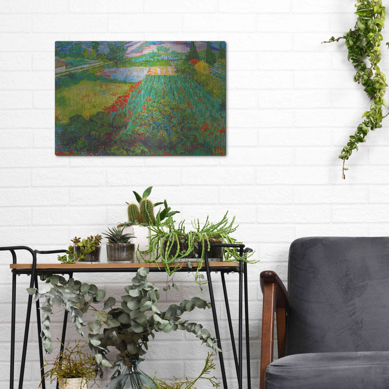 «Field With Poppies 2» par MASTERS, H 12 po x l 16 po