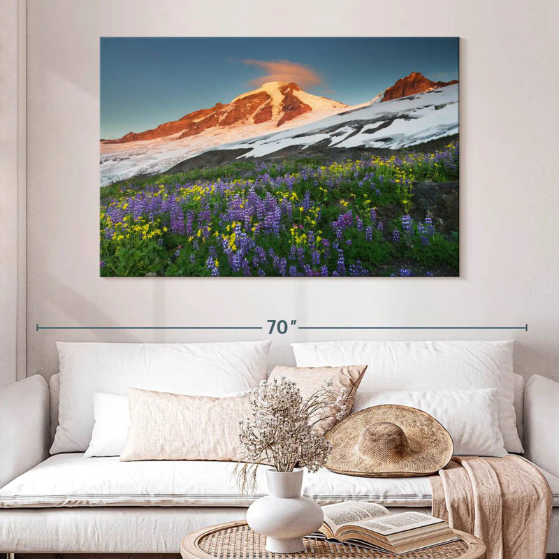 Champ de fleurs Alvord Mount Baker, H 34 po x l 51 po