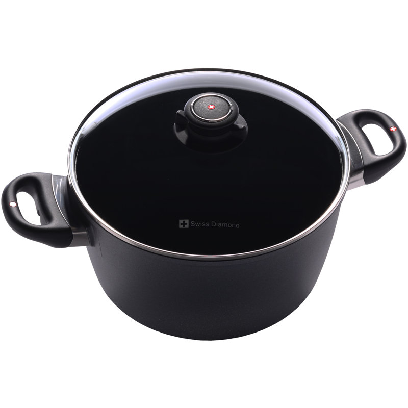 Swiss Diamond 8.5 qt Induction Stock Pot w/Lid, 5.5 Quarts
