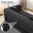 Boneless 3-Seats Convertible Floor Sofa Bed with Storage Pocket, Corduroy Folding Mattress Sofa with Zipper Closure, Floor Lounge Couch for Living Room, Bedroom, 80 in-381212018