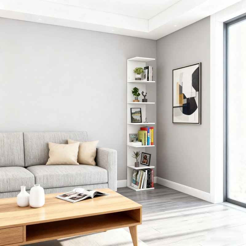 190cm H x 30cm W Corner Bookcase
