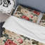 Ensemble de housse de couette rose et beige à motif de treillis antique III-1032804266