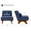 Chaise longue d'appoint rembourrée avec coussin 29,5 po Drayk-1056928949