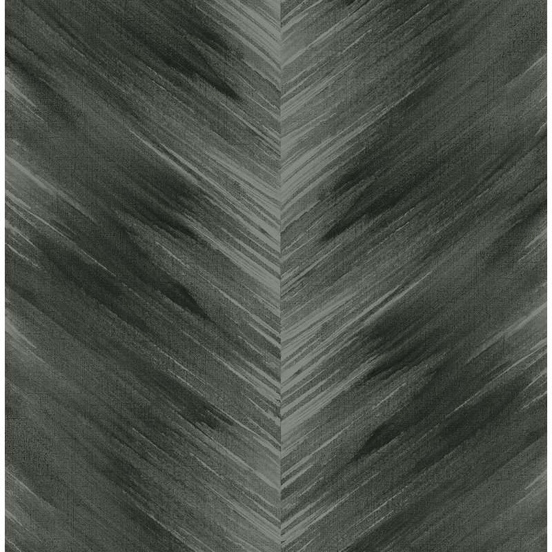 Papier peint adhésif à chevrons Harry & Grace, Noir / gris