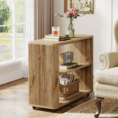 31.5'' Narrow End Table with 2-Tier Shelves