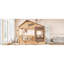 Lits doubles avec rangement, structure en bois MDF de style ferme pour maison d'enfants