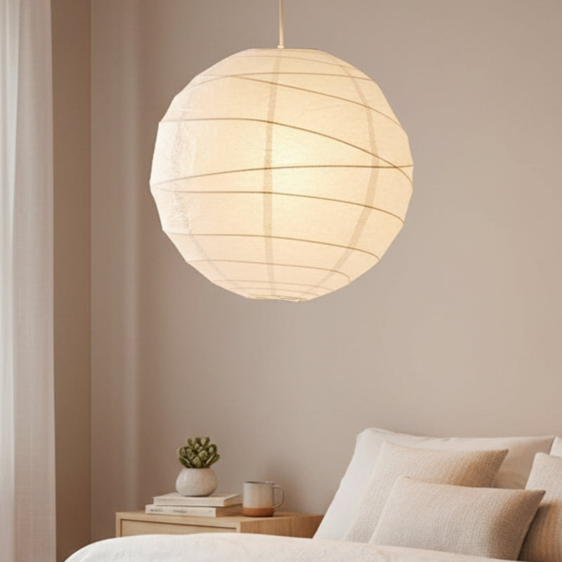 Value Packs 60cm H Paper Round Pendant Shade ( Clip On ) in White