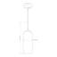 Luminaire suspendu cylindrique simple à 1 lumière Haddix-782226840-782226841