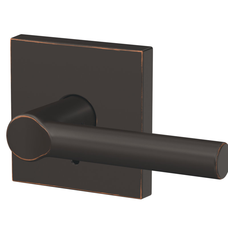 Custom Broadway Non-Turning Lever with Collins Trim, Aged Bronze