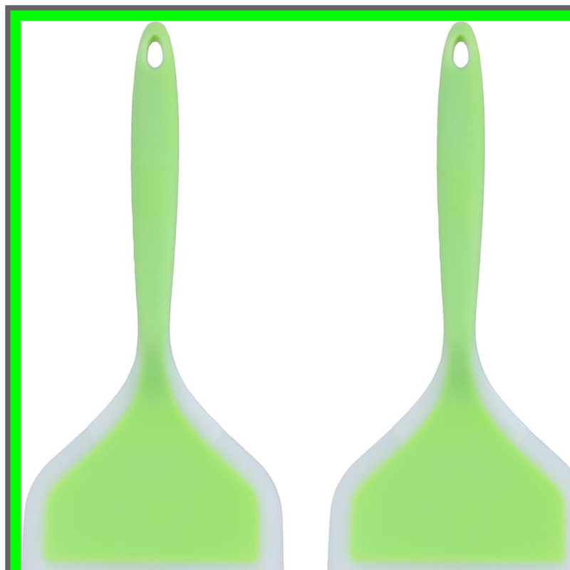 Silicone Pancake Spatula, 2 Pack, Green