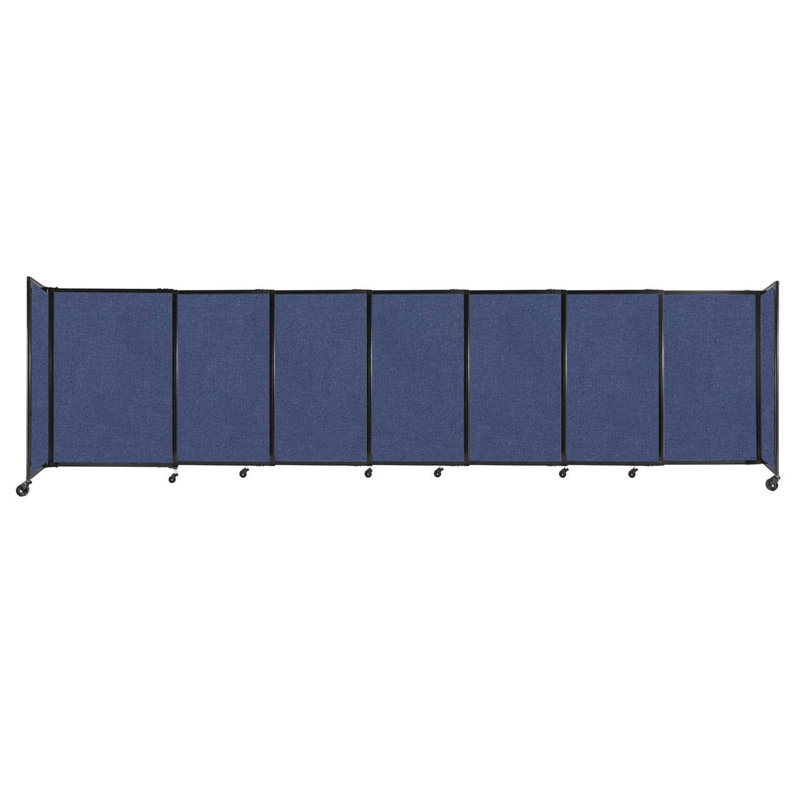 Cloison portative coulissante en tissu StraightWall, H 48 po x l 86 po x P 1 po, Ardoise