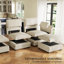 Canapé modulaire en L avec repose-pieds-763350904