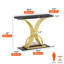  Console en or 39,3 po avec tablette de rangement et base C moderne-113009050