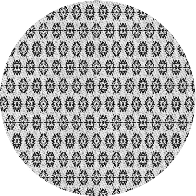 Tapis décoratif gris pottorff, Rond 6 pi