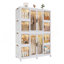 Organisateur de rangement portatif pour garde-robe pour vêtements avec 12 portes magnétiques et 12 cubes, idéal pour le rangement des vêtements pour enfants et divers articles