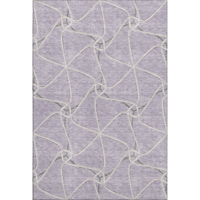 Premium Machine Washable Prisco Lavender Rug