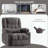 Massage Swivel Rocker Recliner Chair With Vibration Massage And Heat Ergonomic Lounge Chair For Living Room With Rocking Function And Side Pocket, 2 Cup Holders, USB Charge Port-985882854