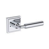 La Conner Privacy Lever with Stepped Square Rose in Matte Black