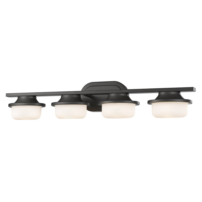 Éclairage pour salle de bain 4 lumières DEL Hymel, Bronze