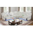  7 Seater Power Recliner Sectional Sofa Couch with LED, Leather Living Room Furniture Sofa Set, Brown-484739625