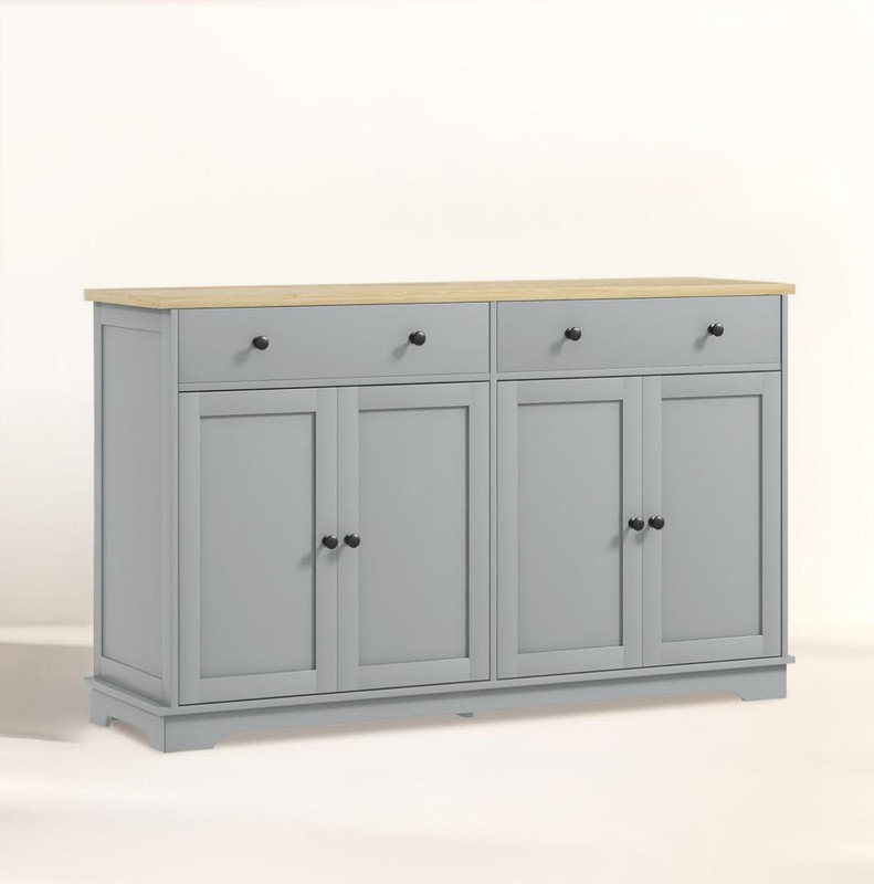 Buffet avec tiroirs de rangement, buffet de style nordique, tablettes réglables pour votre maison