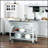 Stainless Steel Top Kitchen Island with Storage, 2-Tier Shelves, Drawers, and Wheels for Modern Kitchens