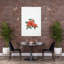 «Red Camellia Blooms Delicate Elegant Minimalist Flower Nature», reproduction d'art murale-1414533517
