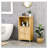 Bamboo Floor Bathroom Storage Cabinet