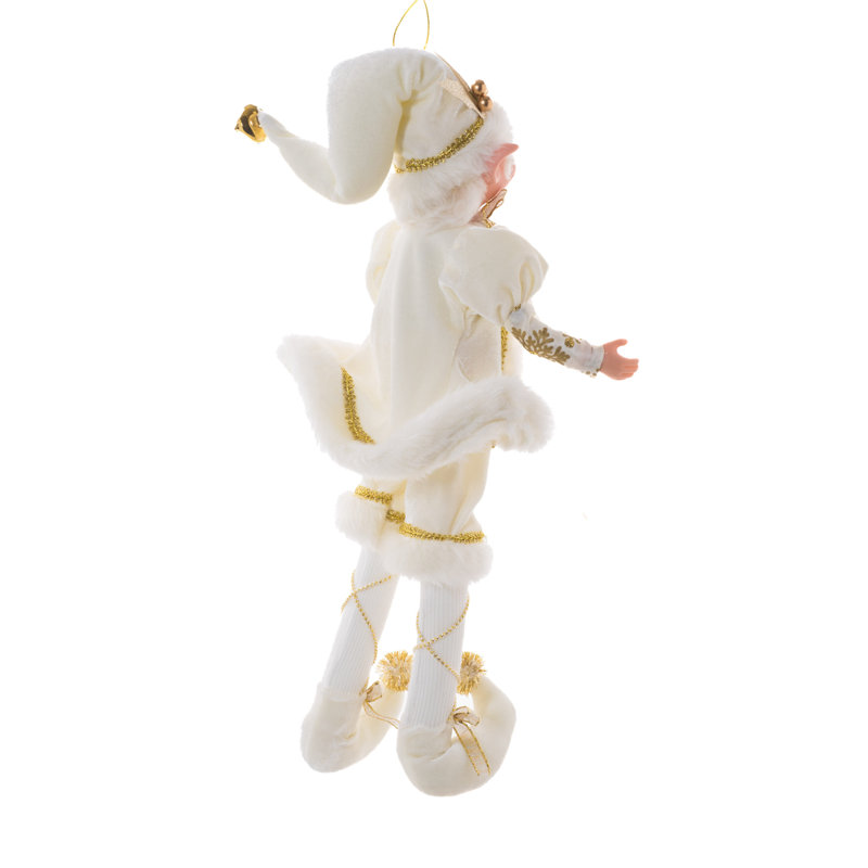 Elfe Dapper blanc et doré avec pieds réglables