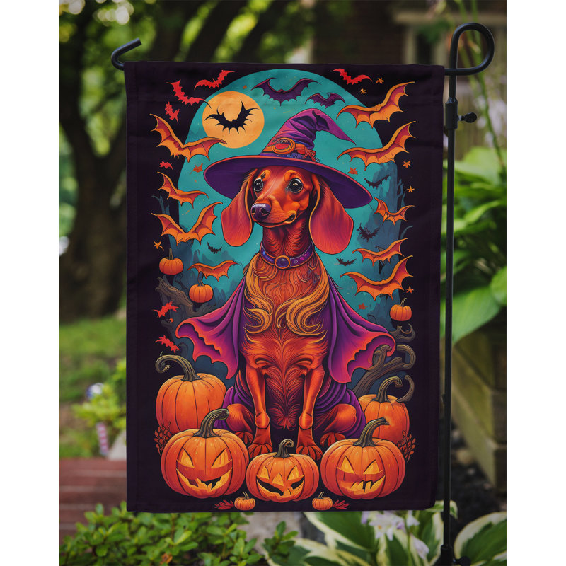 Drapeau de jardin d'Halloween en polyester Jaleaha, 15,5 po x 11,25 po