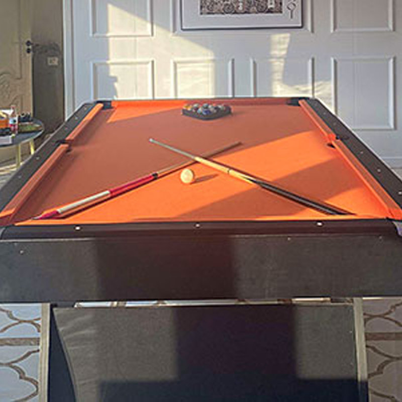 Table de billard d'intérieur trois-en-un multifonctionnelle commerciale, Orange, H 31,89 po x L 83,86 po x l 48,03 po 