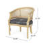 Chaise d'appoint en bois d'hévéa gris anthracite