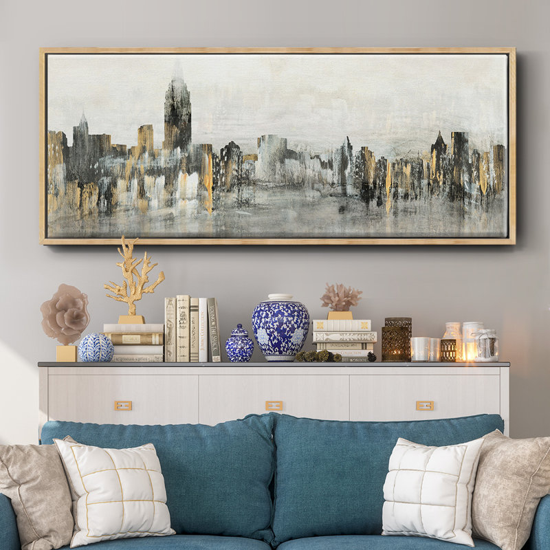 Bright City Lights - Toile encadrée, H 20 po x l 50 po