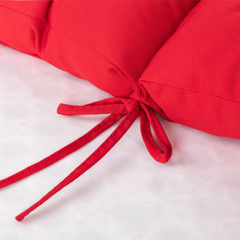Red Polyester Outdoor Chair Cushions Set of 4