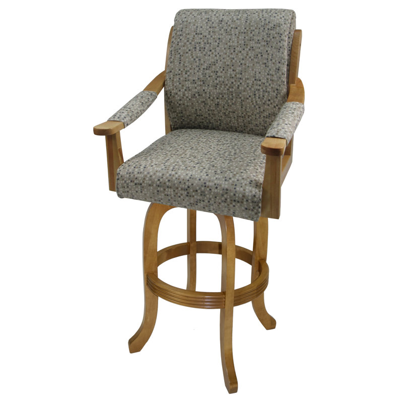 Cathyrn Swivel Upholstered Counter Stool with Solid Wood Frame, Bar Stool (30" Seat Height)