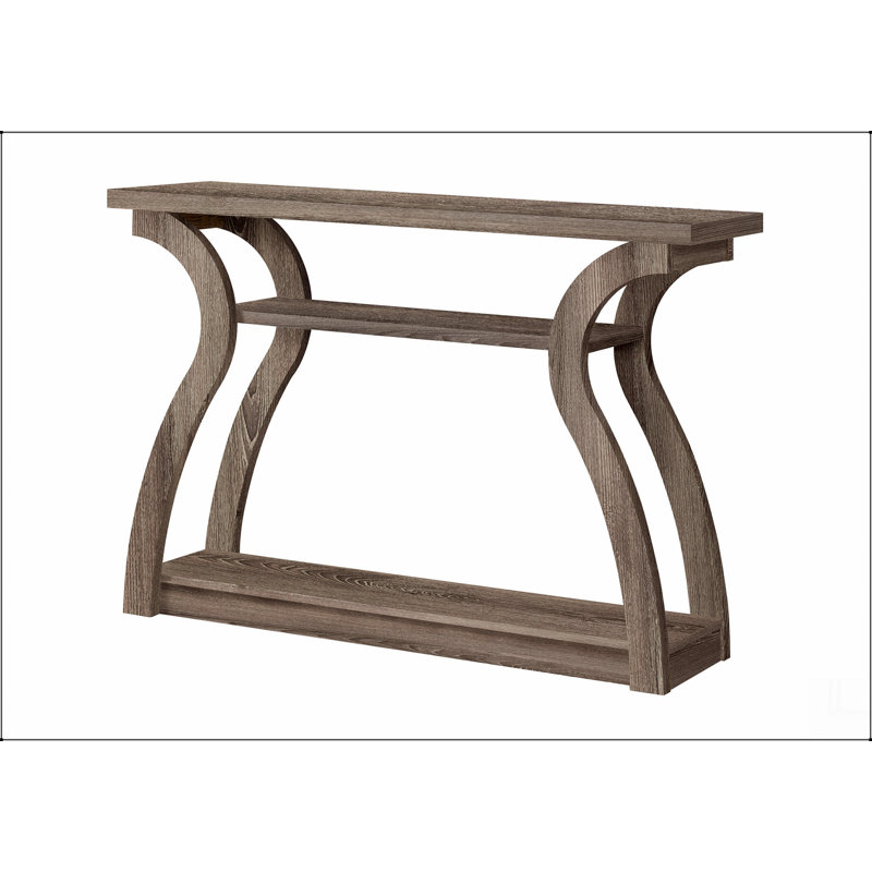 Table d'appoint, console, vestibule, étroit, canapé, stratifié brun, contemporain, moderne, Taupe