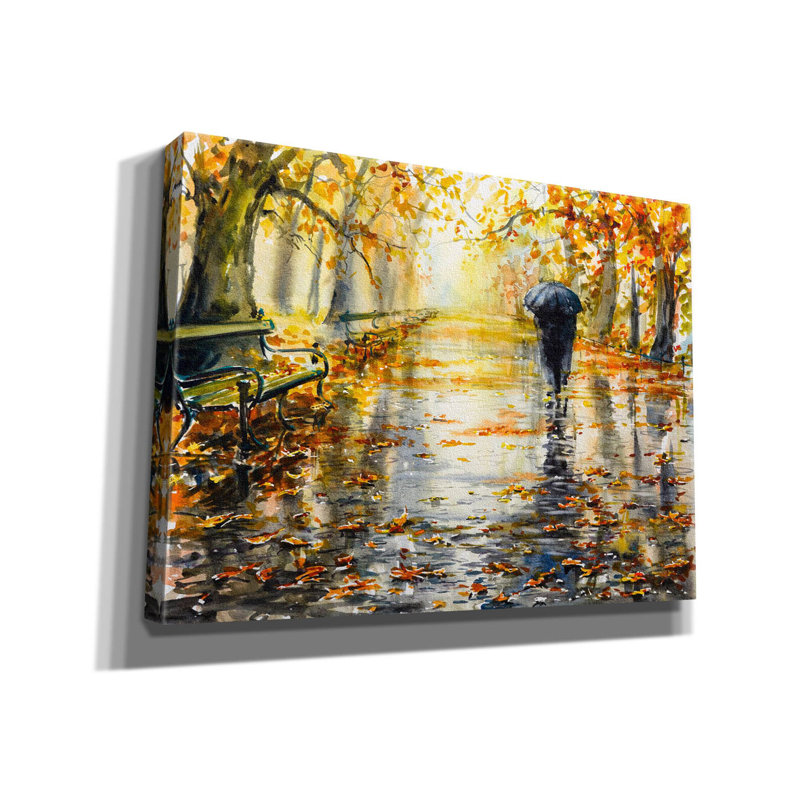 «Autumn Walk» par Epic Portfolio, art mural sur toile, H 40 po x l 54 po x P 1,5 po