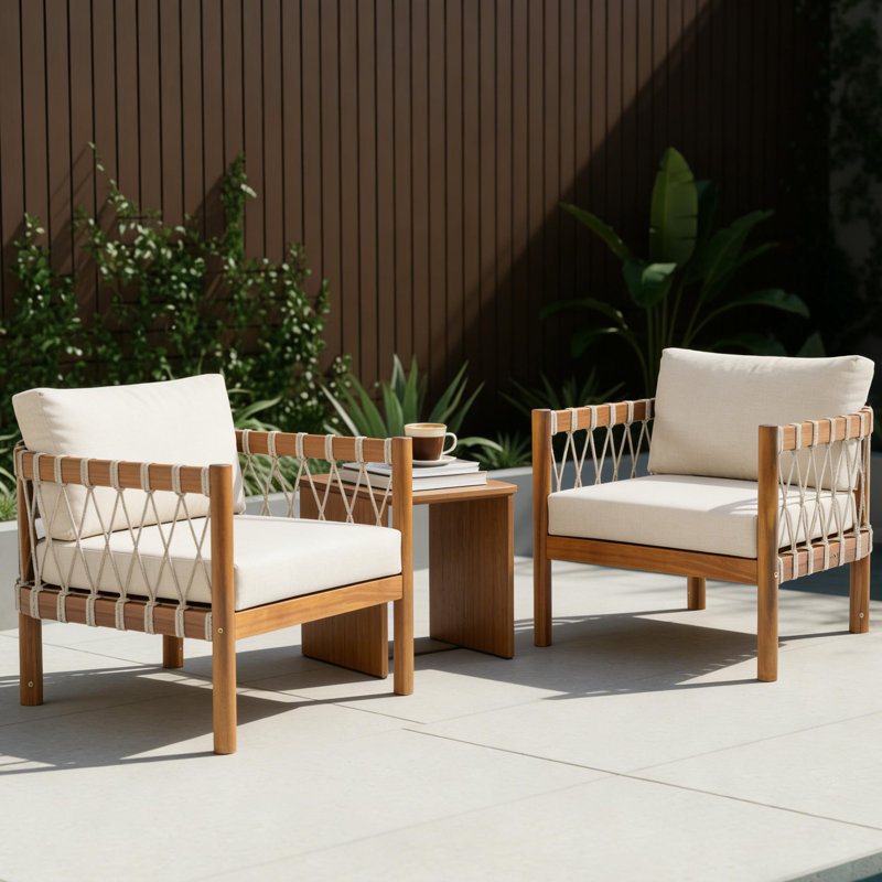 Chaises longues d'extérieur avec coussins Caldera