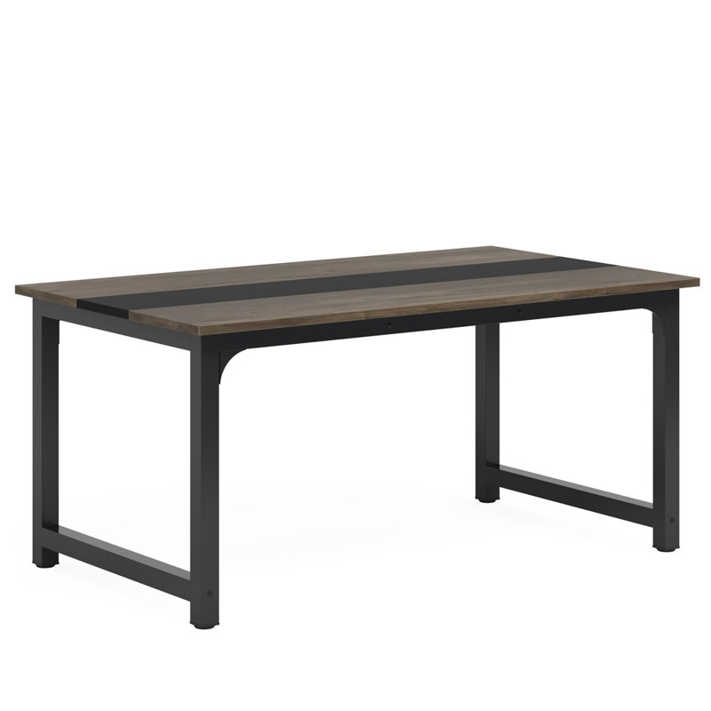 Grand bureau d'ordinateur 63 "moderne pour bureau à domicile, Grey