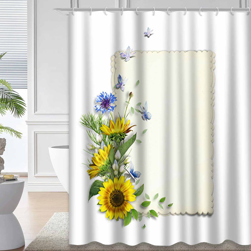 Magnifique rideau de douche avec 12 crochets, L 72 po x l 72 po
