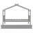 Twin Gray Wooden House Bed With Trundle, Maximized Bedroom Space, Sky Roof For Fun, Pine Legs Space Guests, Frame, Feature-1499981670