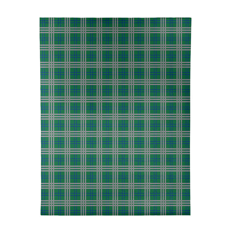 Tapis décoratif vert écossais, Rectangle 9 pi x 12 pi