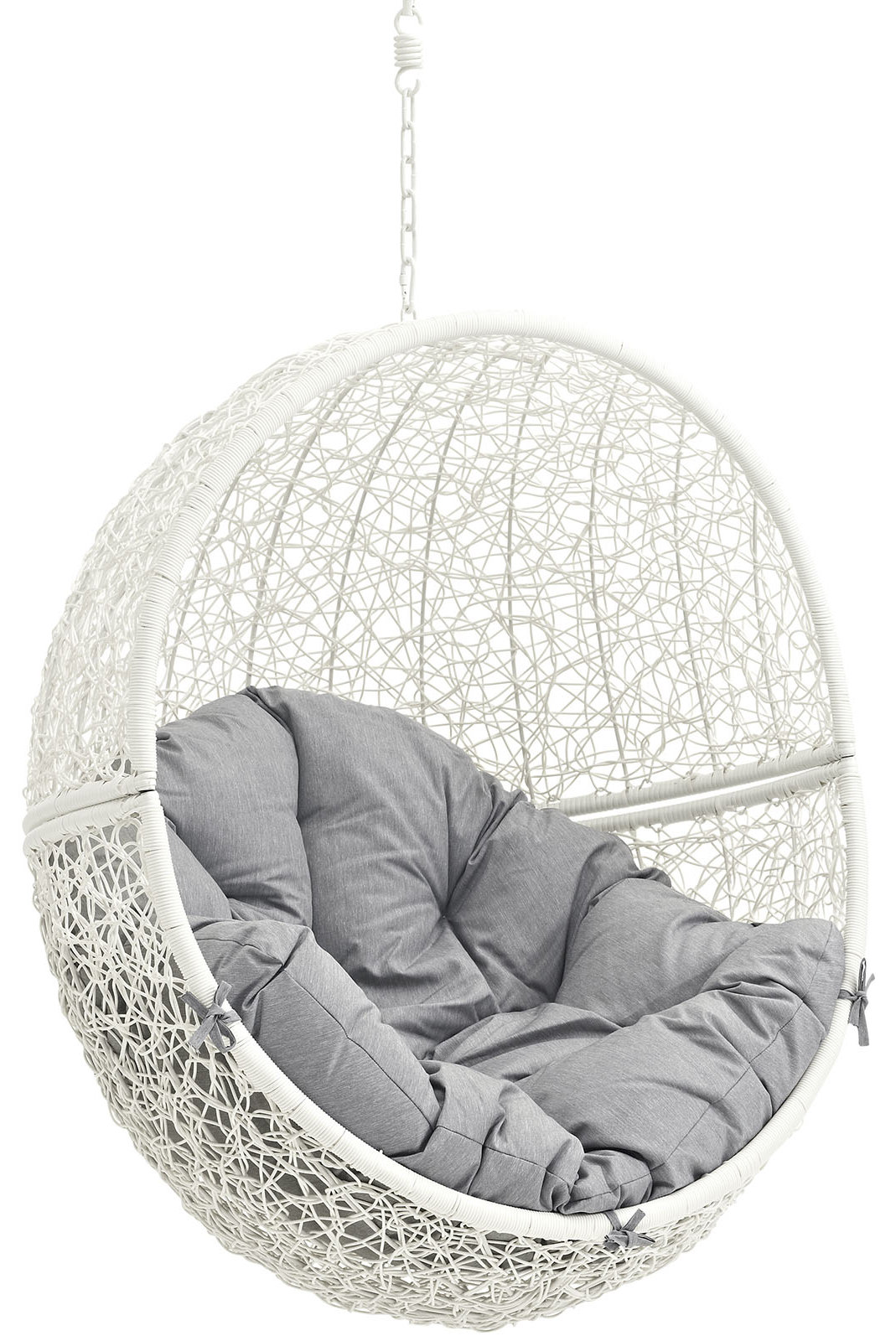 Modway Hide Swing Chair, White/Gray