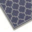 Tapis géométrique bleu et blanc