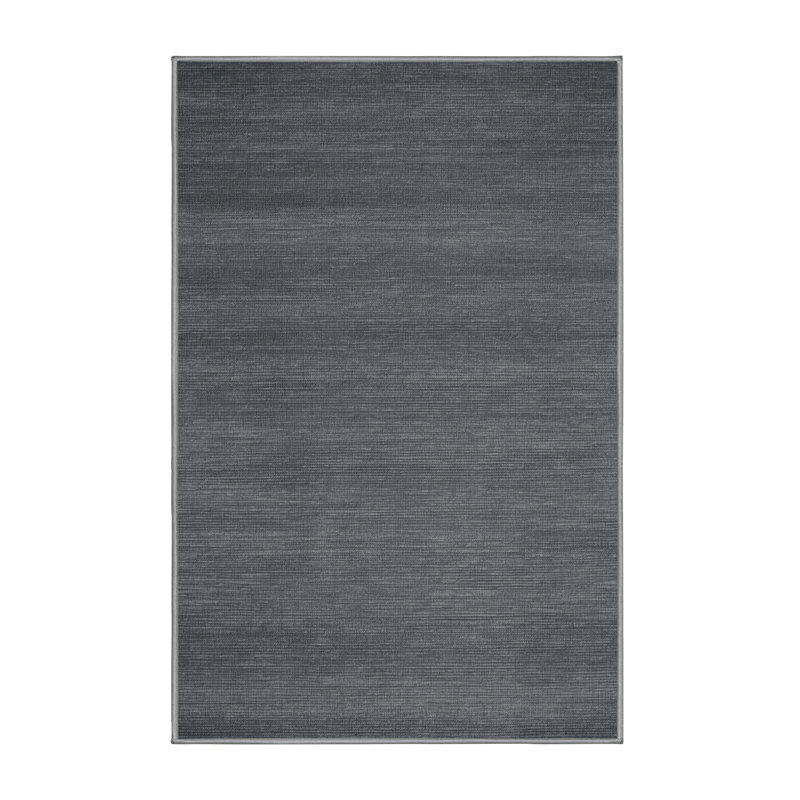 Tapis gris uni lavable à la machine, Rectangulaire 8 pi x 12 pi