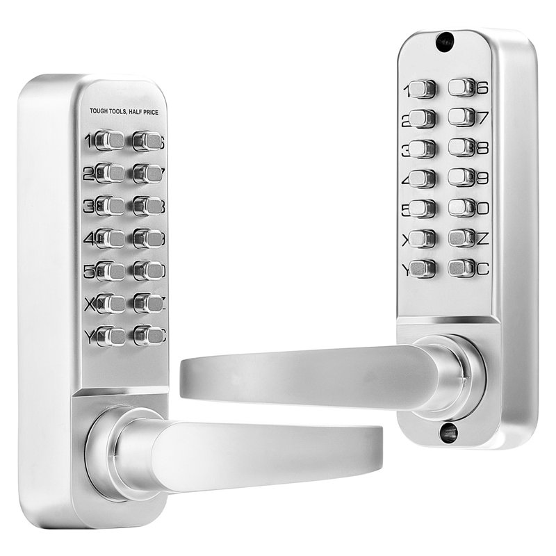 Serrure de porte mécanique sans clé à 14 entrées pour la maison, 4,92 po x 2,95 po