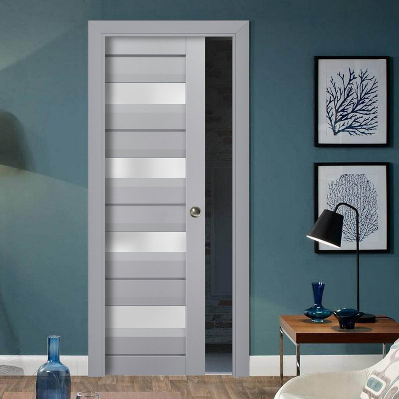 Portes de placard Veregio, 30 po x 96 po, Gris