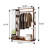 39.37"Minimalism Solid Wood Clothes Rack With HD Mirror