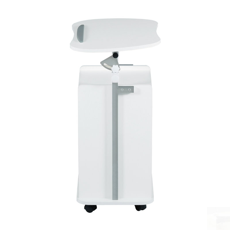 Chariot pour ordinateur portable ajustable avec rangement, idéal pour les espaces de travail ergonomiques et organisés